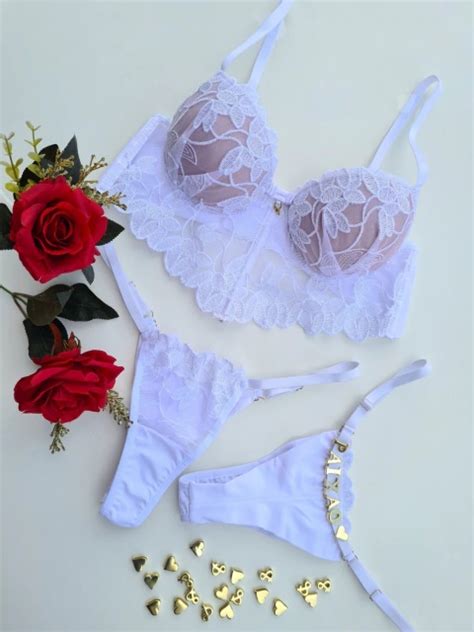 Conjunto para Personalizar Cropped Pétalas Branco Sensual Center Sex Shop São Carlos