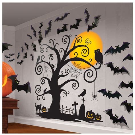 Halloween 32 Piece Modern Scene Setters Wall Decorating Kit Set ...