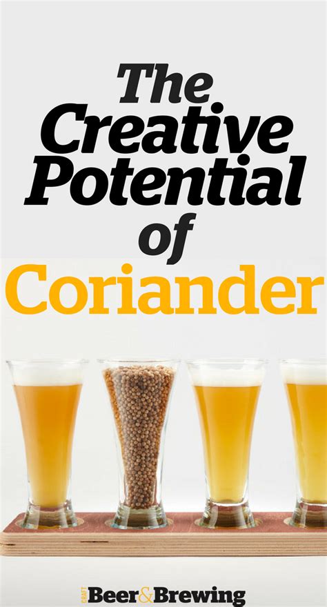 The Creative Potential Of Coriander Beer Recipes Home Brewing Beer