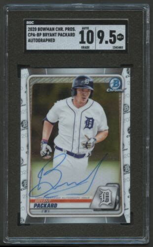 2020 BOWMAN CHROME PROSPECT AUTOGRAPH BRYANT PACKARD AUTO CPABP SGC 9