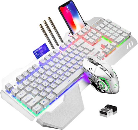 Wireless Gaming Keyboard And Mouse Rgb Backlit Rechargeable Keyboard