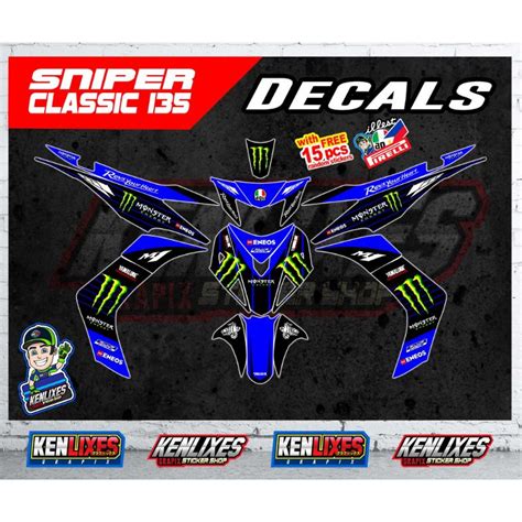 Yamaha Sniper 135 Classic Full Decal Sticker Yamaha Machine Cut