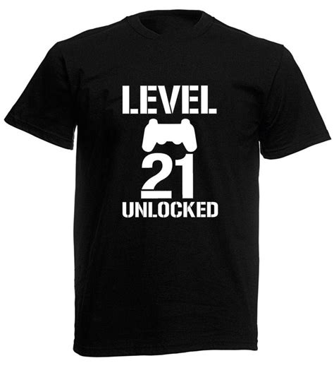 Level 21 Unlocked Mens T Shirt 21st Birthday T For Etsy Australia