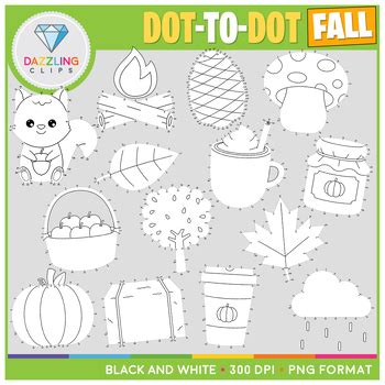 Dot To Dot Seasons Clipart Growing Bundle By Dazzling Clips Tpt