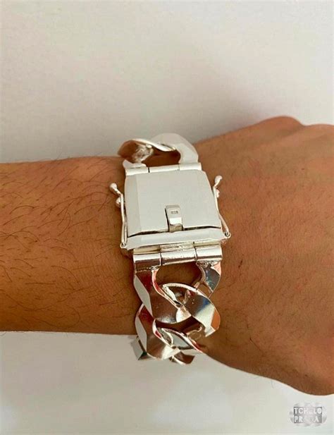 Pulseira Grumet Fecho Gaveta Prata Mm Tchelo Prata