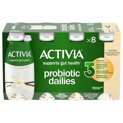 Save On Activia Probiotic Dailies Low Fat Vanilla Yogurt Drink 8 Ct