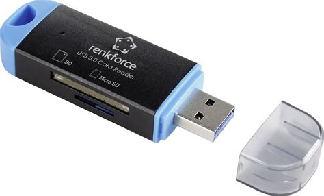 Renkforce Cr28e External Memory Card Reader Usb 3 2 Gen 1 Usb 3 0 Black