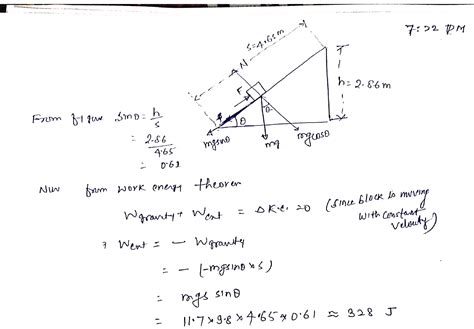 A Block Of Mass M 11 7 Kg Is To Be Pushed A Distance Of S 4 65 M Along