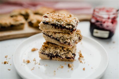 Jam Shortbread Squares Josie Walshaw