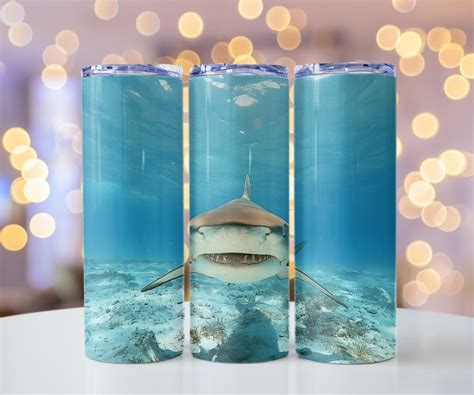 Lemon Shark Design Sharks Oz Skinny Tumbler Sublimation Design