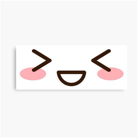 Happy Face Kaomoji Canvas Prints | Redbubble