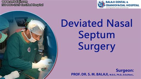 Deviated Nasal Septum Surgery | Dr SM Balaji, India