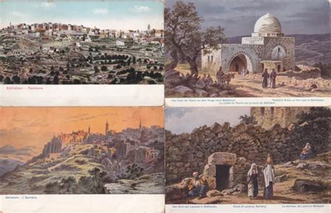 LOT DE 4 Cartes Postales Anciennes Postcards ISRAEL JUDAICA BETHLEHEM 3