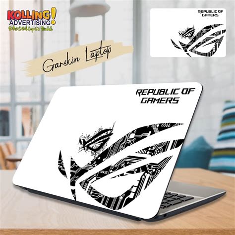 Jual Garskin Laptop Asus Rog Hi Tech Black Logo Skin Laptop Stiker