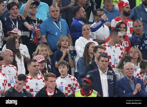 LUSAIL STADIUM KATAR DEZEMBER 13 Kroatische Fans Waren Nach Dem