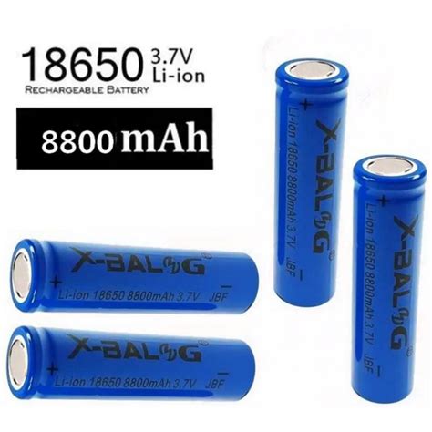 Set 4 Acumulatori Reincarcabili 18650 8800 MAh 3 7 V Li Ion X BALOG