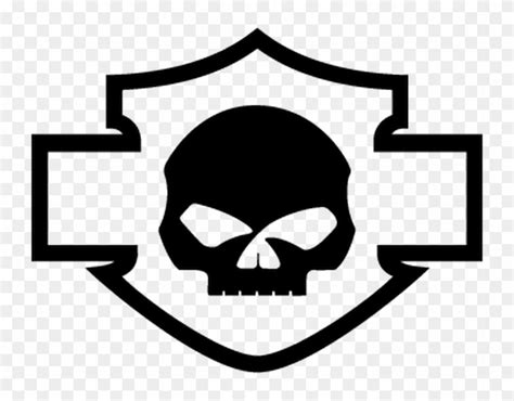 Harley Davidson Logo Skull Png - Bar And Shield Skull, Transparent Png ...