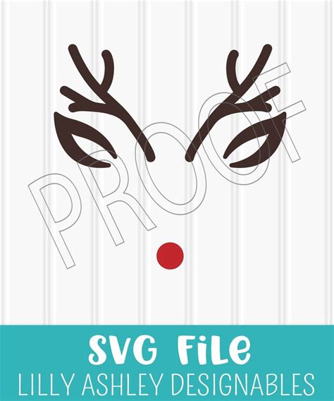 Reindeer Antlers SVG Cut File Includes Svg and Png Format. Christmas ...