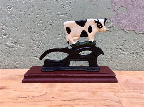 Vintage Cast Iron Cow Mechanical Nutcracker Nut Lovers Gift Etsy