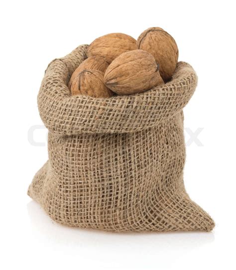 Walnuts In Bag Stock Image Colourbox