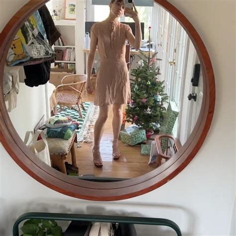 Reformation Chiffon Light Pink Nude Dress With Tie Depop