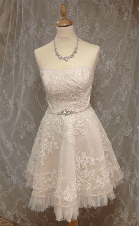 Kort Brudekjole Med Blonde Gratis Pr Vetime Abelone No