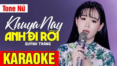 Karaoke Khuya Nay Anh I R I Tone N Beat Chu N Qu Nh Trang Youtube