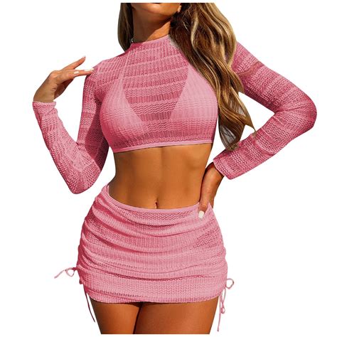 BeAi Womens Swimsuits Tummy Control Bikini Metallic Bikini Set Womens Plus Size Swimwear Piece