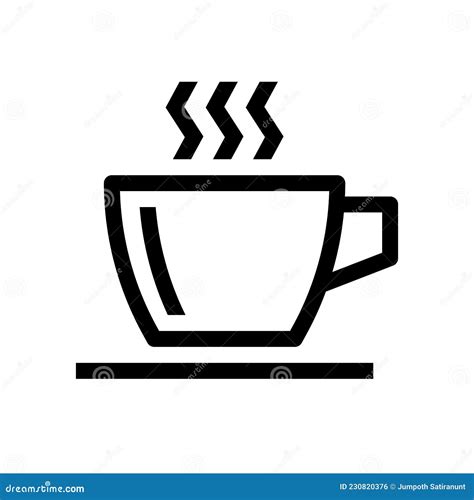 ícone Da Xícara De Café Quente Isolado Na Ilustração Do Vetor De