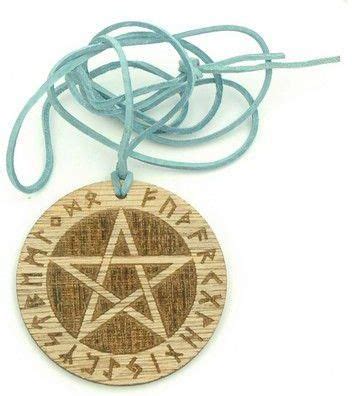 CzaryMary Pentagram Runiczny Wisior Drewniany Na Rzemyku Ceny I