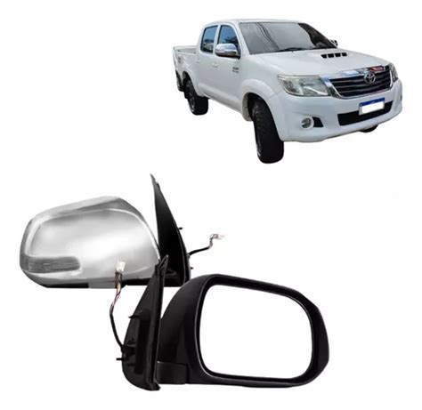 Retrovisor Hilux Elétrico Capa Cromada E Pisca 2012 Á 2015