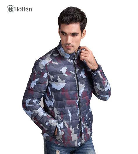 Hoffen Brand Clothing Mens Winter Jackets Stand Collar Camouflage Mens