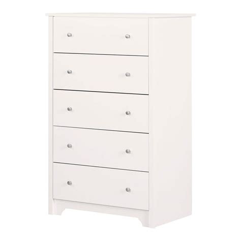 South Shore Vito 5-Drawer Pure White Chest of Drawers 3150035 - The ...