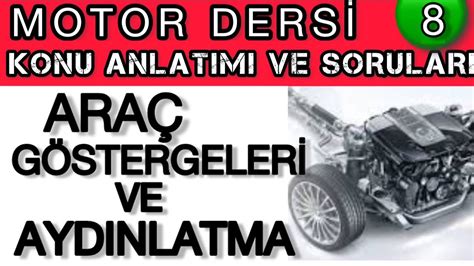 KENDİ ARACIMDAN KESİTLER ARAÇ GÖSTERGELERİ EHLİYET MOTOR KONU