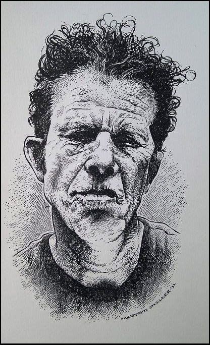 Tom Waits By Christoph Muller Drawing Illustrations Drawings