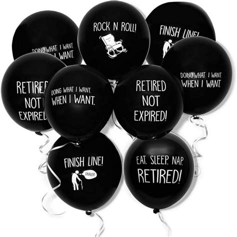 50-Pack Latex Balloons in Funny Retirement Sayings for Retirement Party ...