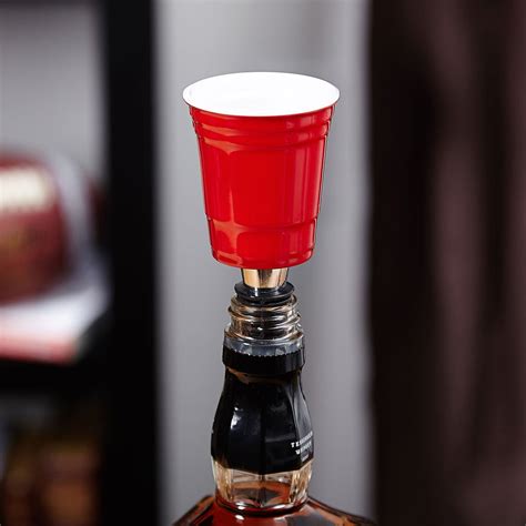 Red Party Cup Bottle Stopper Shot Glass