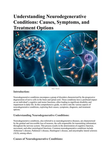 understanding neurodegenerative conditions  symptoms