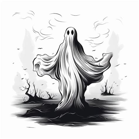 Premium AI Image | Abstract Halloween Ghost Drawing for a Halloween ...