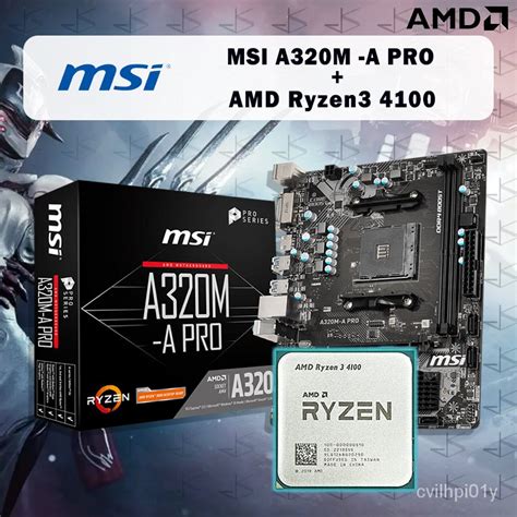 Amd Ryzen R Cpu Msi A M A Pro Motherboard Suit Socket