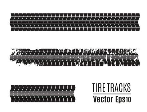 Vector Tire Track Background Grunge Tire Track Stock Vector