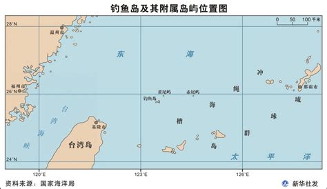 钓鱼岛地理位置 钓鱼岛位置 钓鱼岛位置图 大山谷图库