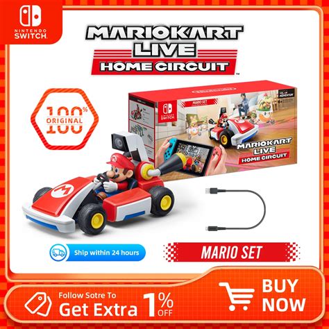 Nintendo Switch Mario Kart Live Circuito De Casa Set De Mario Luigi Con