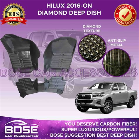 5D Diamond Car Deep Dish Matting For Toyota Hilux Revo Or Conquest 2016