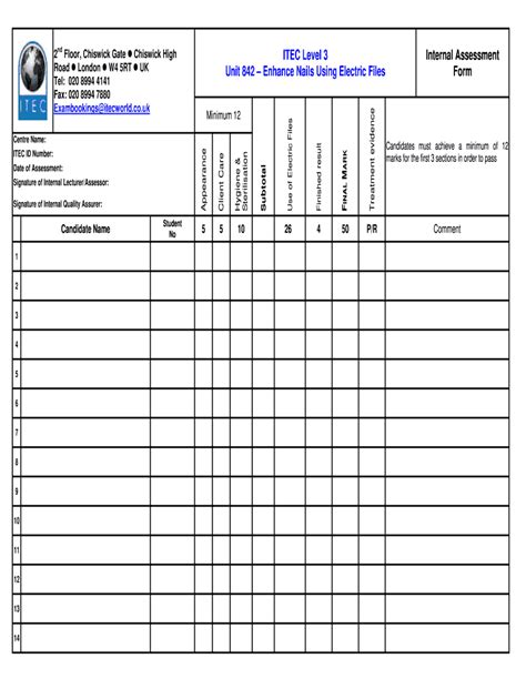 Fillable Online Itecworld Co ITEC Level 3 Unit 842 Itecworld Co Fax