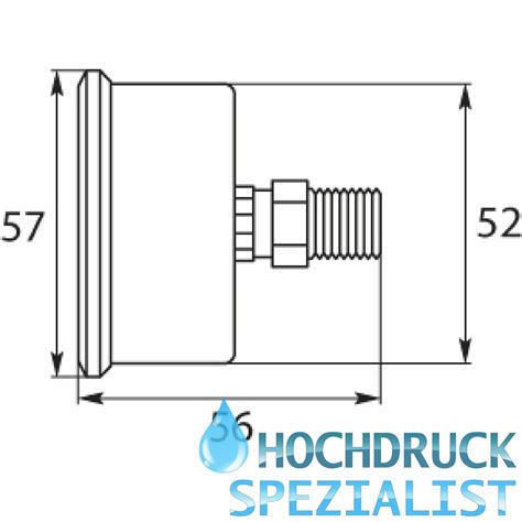 Manometer Hochdruckmanometer Bar Mit Anschlu Hinten