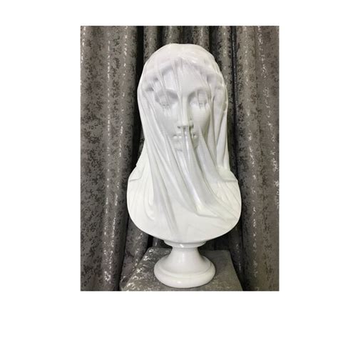 The Veiled Lady Bust Virgin Mary Statue Woman Sculpture Etsy