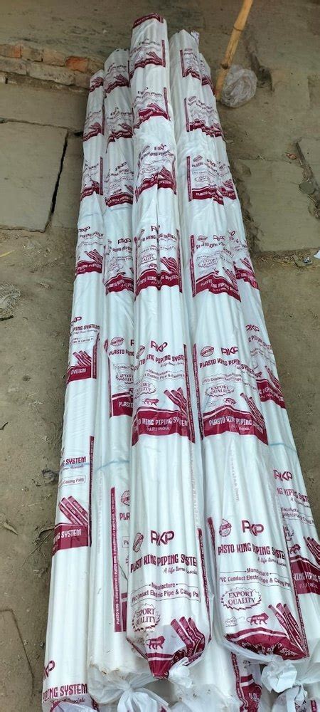 Plasto King White Pvc Electrical Conduit Pipe For False Ceiling Size