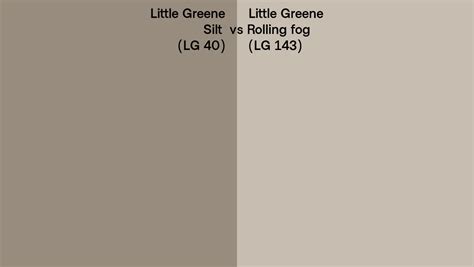 Little Greene Lg 40 Silt Vs Lg 143 Rolling Fog Side By Side Comparison