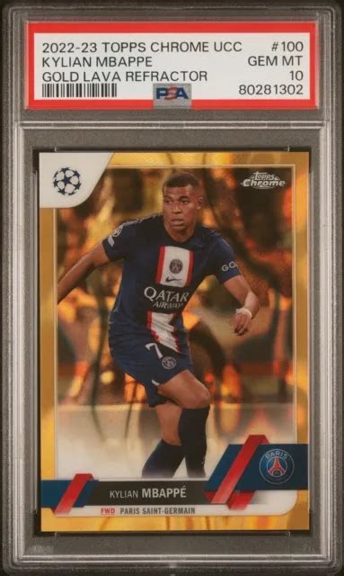 PSA 10 KYLIAN Mbappe Gold SSP Topps Chrom UCC PSG Frankreich EUR 150 11